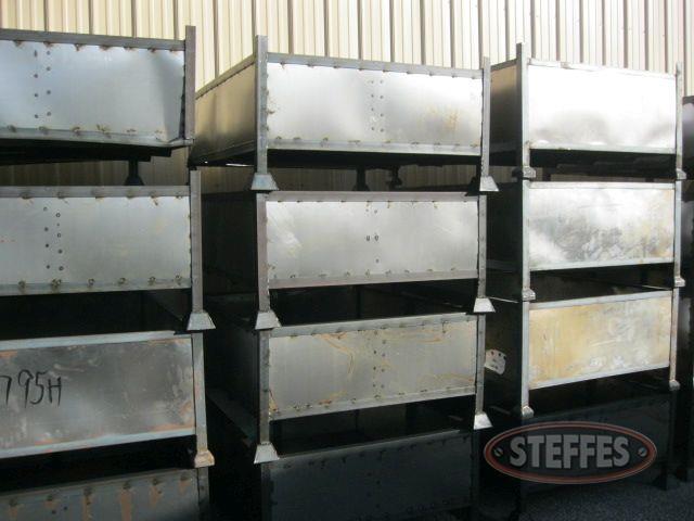 (4) Stackable steel storage containers,_1.jpg